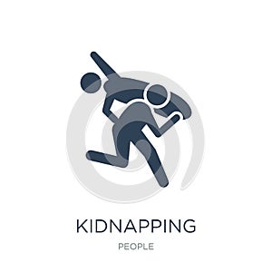 kidnapping icon in trendy design style. kidnapping icon isolated on white background. kidnapping vector icon simple and modern photo