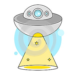 The Kidnapping Of The Space Bowl Illustration Vector Suitable For Greeting Card, Poster Or T-shirt Printing