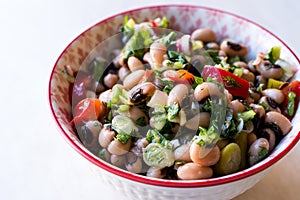 Kidney Bean Salad with Tomatoes, Parsley and Dill / Borulce Salatasi / Salata.