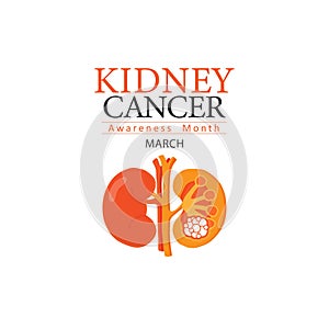 Kidney Cancer Awareness Month. Vector illustration