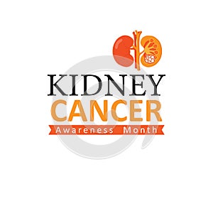 Kidney Cancer Awareness Month. Vector illustration