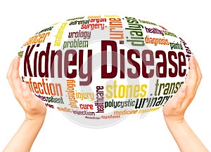 Kidney Disease  word hand sphere cloud concept