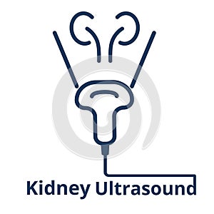 Kidney ultrasound scan icon photo