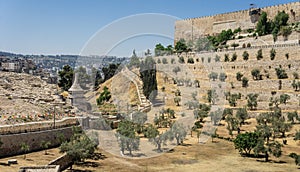 The Kidron Valley in Jerusalem, Israel