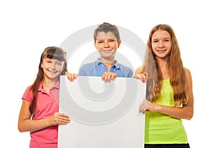 Kids with advertising