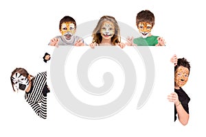 Kids with animal face-paint