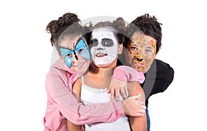 Kids with animal face-paint