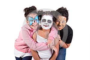 Kids with animal face-paint