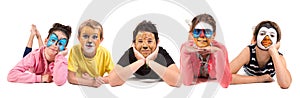 Kids with animal face-paint