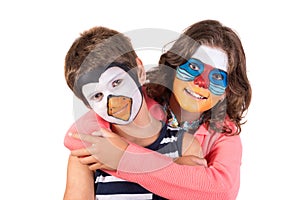 Kids with animal face-paint