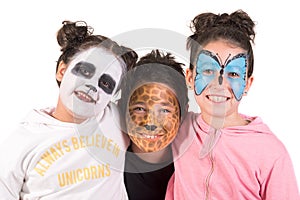 Kids with animal face-paint