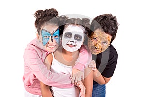 Kids with animal face-paint