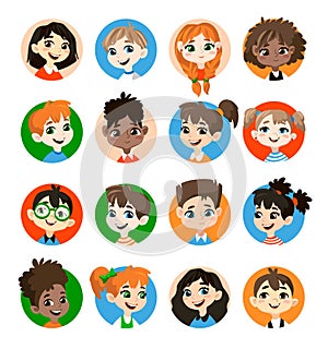 Kids avatar collection. photo