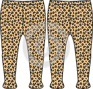 Kids and Baby Girls Bottom Wear Leegings with Leopard Print