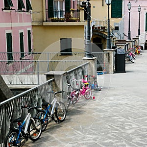 Kids bike parking, childhood