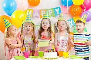Kids on birthday party