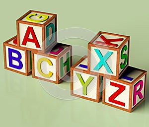 Kids Blocks With Abc And Xyx