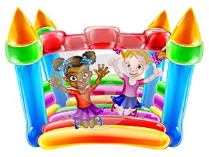 Kids on Bouncy Castle