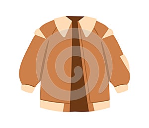 Kids brown jacket vector concept