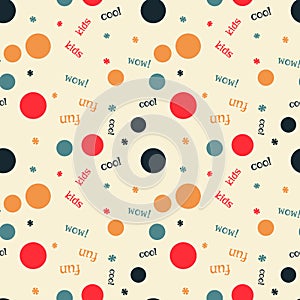 Kids bubble creative pattern