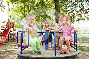 Kids on the carousel