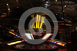 Kids carousel at night