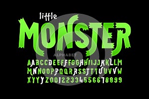 Kids cartoon playful style Little Monster font
