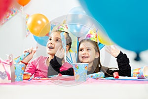 Kids celebrating birthday party