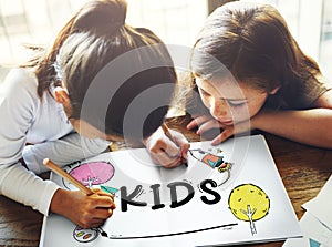 Kids Children Childhood Imagination Concept