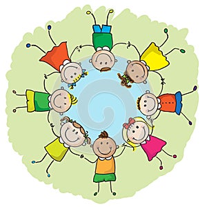 Kids in a circle