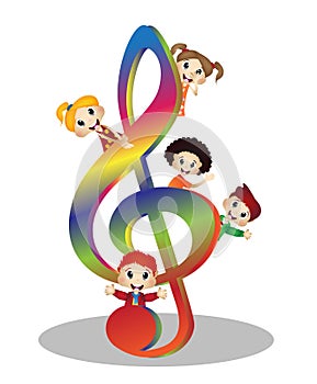 Kids and clef music