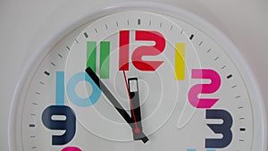 Kids clocks on white background.