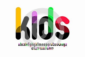 Kids, colorful style font