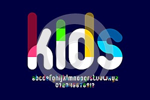 Kids, colorful style font