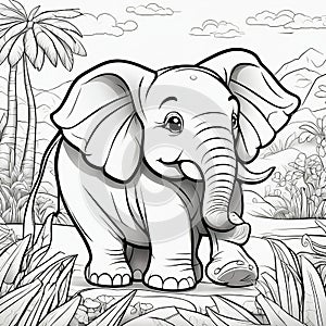 Kids\' Coloring Extravaganza: 3D Elephant Play and Adventures