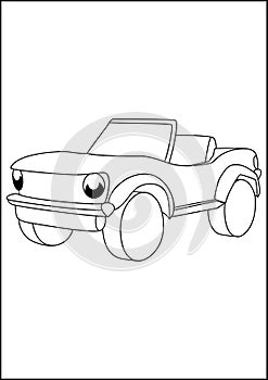 Kids Coloring Pages - Car and other vehicle fun and cool coloring pages. car and other vechicle outline sketch for kids