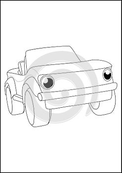 Kids Coloring Pages - Car and other vehicle fun and cool coloring pages. car and other vechicle outline sketch for kids