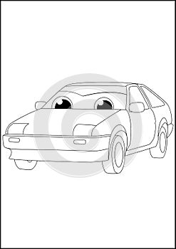 Kids Coloring Pages - Car and other vehicle fun and cool coloring pages. car and other vechicle outline sketch for kids