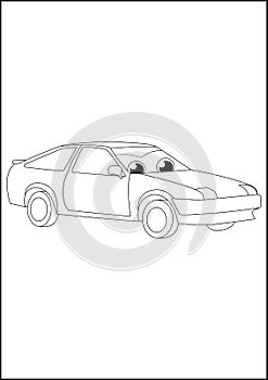 Kids Coloring Pages - Car and other vehicle fun and cool coloring pages. car and other vechicle outline sketch for kids