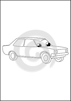 Kids Coloring Pages - Car and other vehicle fun and cool coloring pages. car and other vechicle outline sketch for kids