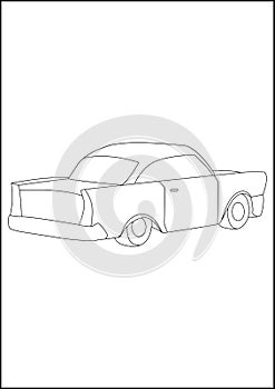 Kids Coloring Pages - Car and other vehicle fun and cool coloring pages. car and other vechicle outline sketch for kids