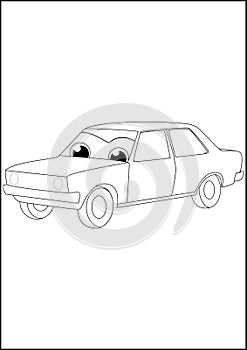 Kids Coloring Pages - Car and other vehicle fun and cool coloring pages. car and other vechicle outline sketch for kids