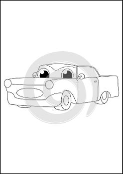 Kids Coloring Pages - Car and other vehicle fun and cool coloring pages. car and other vechicle outline sketch for kids