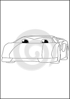 Kids Coloring Pages - Car and other vehicle fun and cool coloring pages. car and other vechicle outline sketch for kids