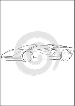 Kids Coloring Pages - Car and other vehicle fun and cool coloring pages. car and other vechicle outline sketch for kids