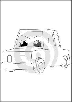 Kids Coloring Pages - Car and other vehicle fun and cool coloring pages. car and other vechicle outline sketch for kids