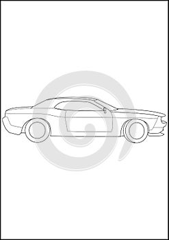 Kids Coloring Pages - Car and other vehicle fun and cool coloring pages. car and other vechicle outline sketch for kids