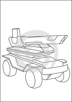 Kids Coloring Pages - Car and other vehicle fun and cool coloring pages. car and other vechicle outline sketch for kids