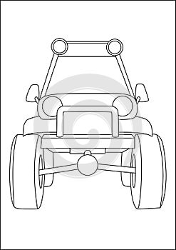 Kids Coloring Pages - Car and other vehicle fun and cool coloring pages. car and other vechicle outline sketch for kids