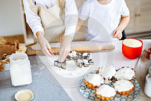 Kids Cooking Baking Cookies Kitchen Concept